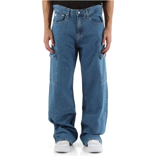 Vintage Loose Cargo Jeans , Herren, Größe: W36 - Calvin Klein Jeans - Modalova