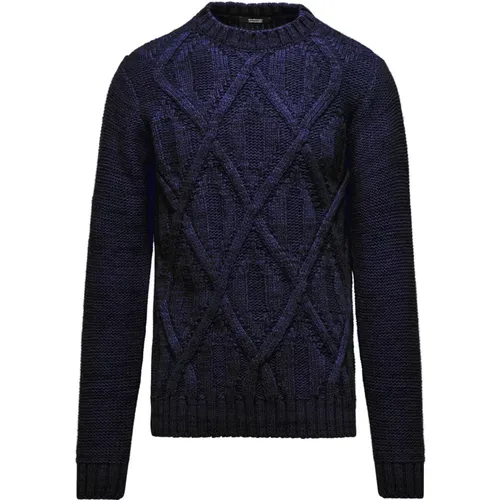 Men`s Wool Blend Diamond Pattern Sweater , male, Sizes: S, M, 2XL, L, XL - BomBoogie - Modalova