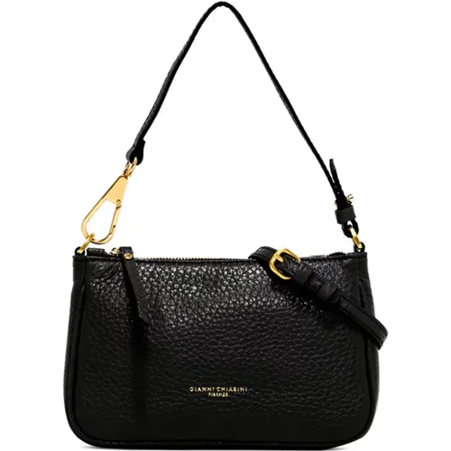 Elegante Schwarze Brooke Lederhandtasche - Gianni Chiarini - Modalova