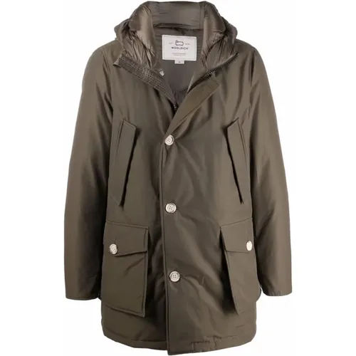 Dunkelgrüner Artic Gepolsterter Parka Mantel - Woolrich - Modalova