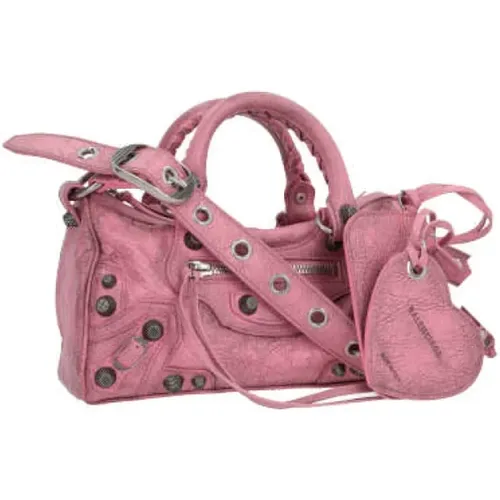 Studded Leather Handbag in Antique , female, Sizes: ONE SIZE - Balenciaga - Modalova