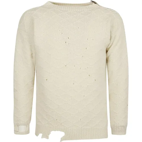 Men`s Knitted Wool Sweater , male, Sizes: L - Maison Margiela - Modalova