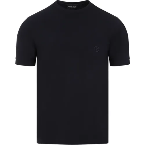 Navy Blau T-Shirt Giorgio Armani - Giorgio Armani - Modalova