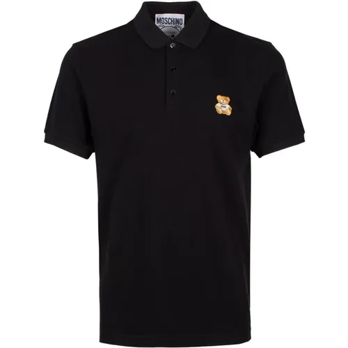 Teddy-Embroidered Polo Shirt , male, Sizes: XS, M, XL, L, S - Moschino - Modalova