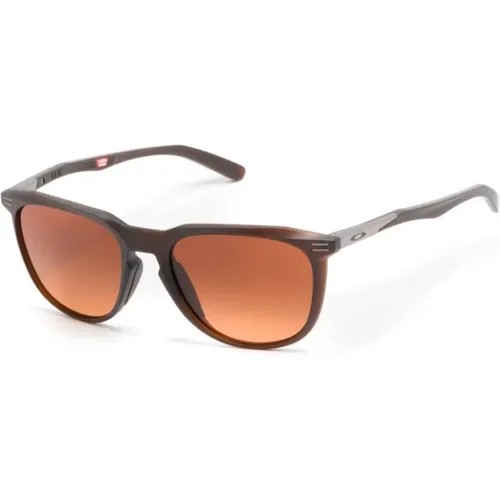 Braune Quadratische Sonnenbrille UV-Schutzgläser , Herren, Größe: ONE Size - Oakley - Modalova