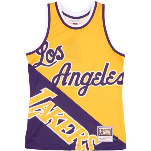 NBA Big Face Tank Top Gelb , Herren, Größe: S - Mitchell & Ness - Modalova