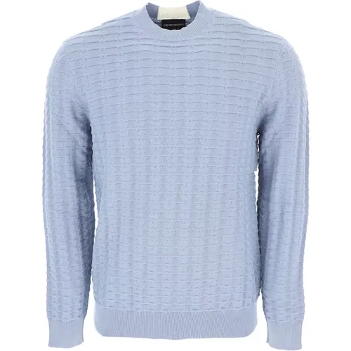 Stylish Round-Neck Knitwear for Men , male, Sizes: M - Emporio Armani - Modalova