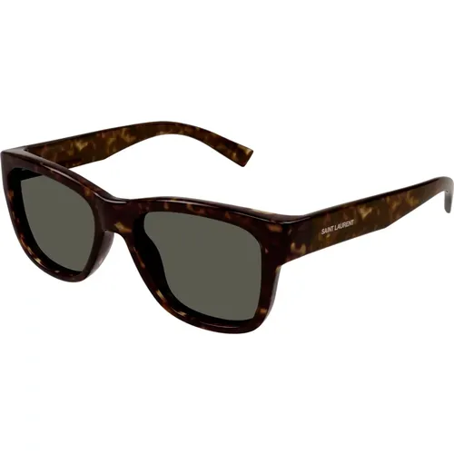 Light Havana/Grey Green Sunglasses SL 674 , male, Sizes: 54 MM - Saint Laurent - Modalova