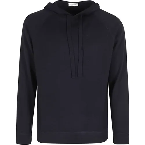 Merinowolle Kapuzenpullover,Merinowoll Hoodie Pullover - Paolo Pecora - Modalova