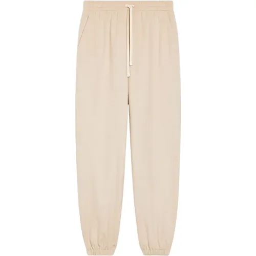 Soft Jersey Draped Pants with Elastic Waist and Cuffs , female, Sizes: XS, S, M - Max Mara Weekend - Modalova