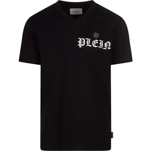 Cotton T-shirt with Logo Print , male, Sizes: L, 2XL, M, S, XL - Philipp Plein - Modalova