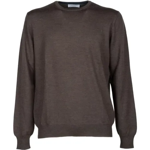 Merino Wool Sweater in Mahogany , male, Sizes: 4XL - Gran Sasso - Modalova