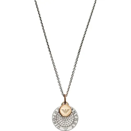 Signature Necklace with Zircon Gemstones , female, Sizes: ONE SIZE - Emporio Armani - Modalova