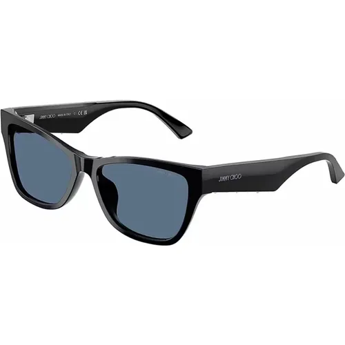 Pillow Shape Sunglasses Blue Lenses , female, Sizes: 55 MM - Jimmy Choo - Modalova