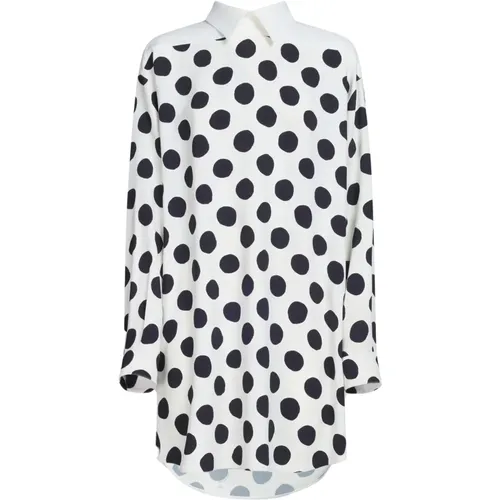 Polka Dot Shirt Dress , female, Sizes: M - Marni - Modalova