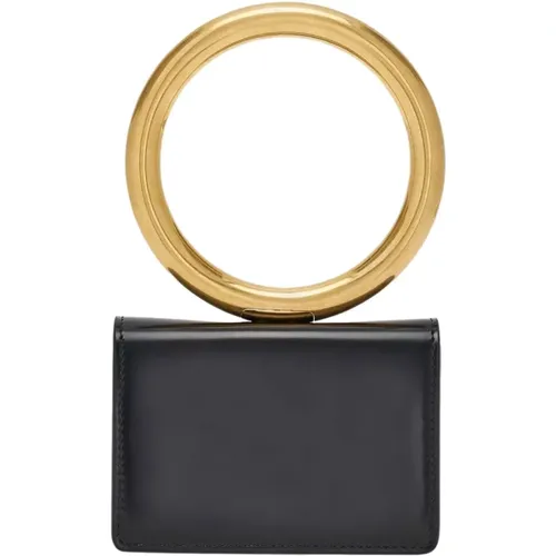 Leather Bangle Card Holder , female, Sizes: ONE SIZE - Salvatore Ferragamo - Modalova