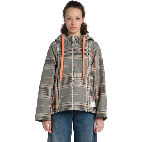 Plaid Hood Jacket , female, Sizes: S - OOF Wear - Modalova