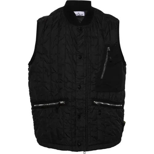 Quilted Padded Gilet with Star Motif , male, Sizes: S - Stone Island - Modalova