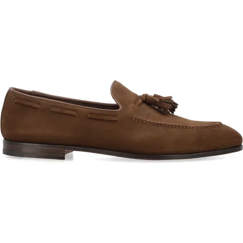 Burnt Suede Maidstone Loafers , male, Sizes: 9 UK, 8 1/2 UK, 7 UK, 9 1/2 UK - Church's - Modalova