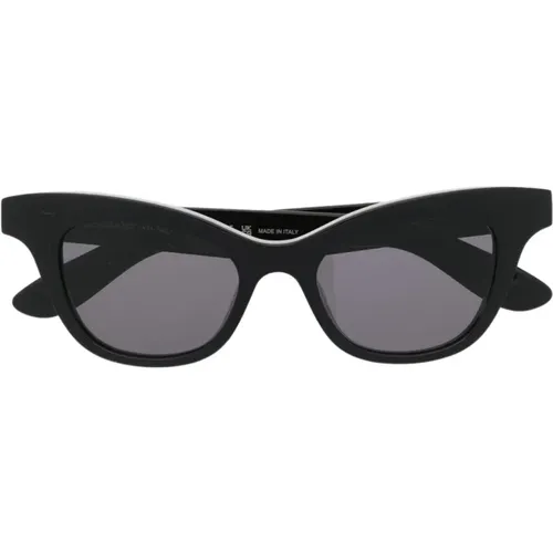 Schwarze Cat Eye Sonnenbrille - alexander mcqueen - Modalova