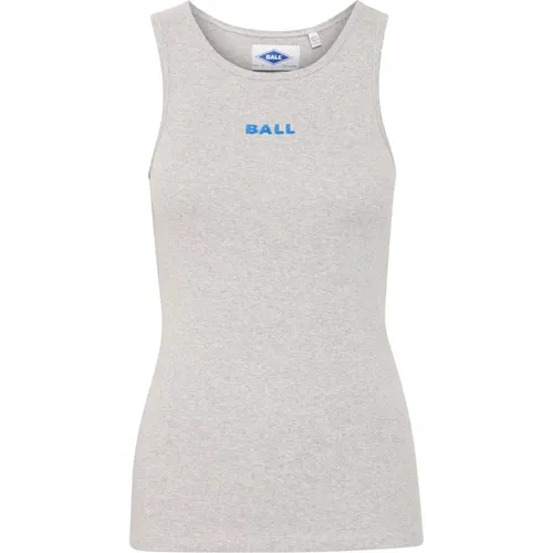 Sportliches Tanktop mit Besticktem Logo , Damen, Größe: S - Ball - Modalova