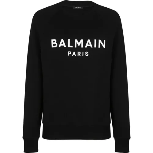 Paris printed sweatshirt , male, Sizes: M, XL, L, S - Balmain - Modalova