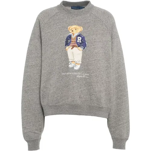 Grey Sweatshirt Aw24 Womens Clothing , female, Sizes: S - Ralph Lauren - Modalova