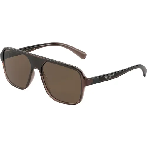 Braune Sonnenbrille , Herren, Größe: 57 MM - Dolce & Gabbana - Modalova