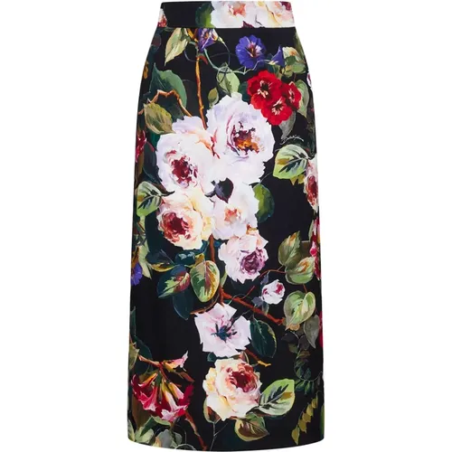 Flower Power Pencil Skirts , female, Sizes: XS - Dolce & Gabbana - Modalova