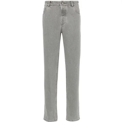 Slim Cut Ash Grey Denim Jeans , male, Sizes: XL - BRUNELLO CUCINELLI - Modalova