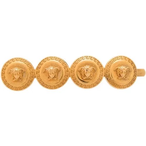 Golden Statement Earrings , female, Sizes: ONE SIZE - Versace - Modalova