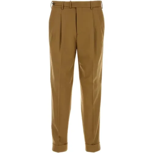 Stretch Wool Blend Camel Pant , male, Sizes: M, XL, S - PT Torino - Modalova