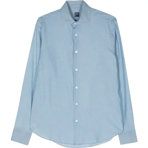 Cotton Shirt Made in Italy , male, Sizes: 3XL, 4XL, L, XL, 2XL - Fedeli - Modalova