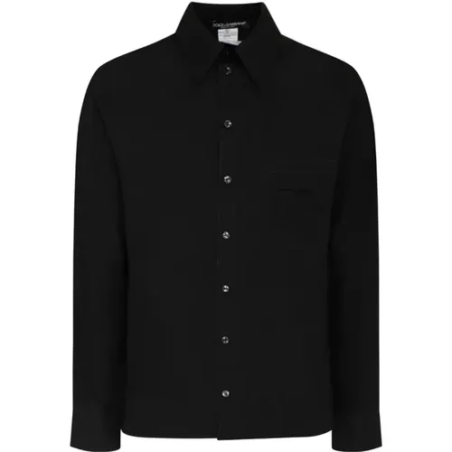 Cotton Martini Shirt , male, Sizes: M - Dolce & Gabbana - Modalova