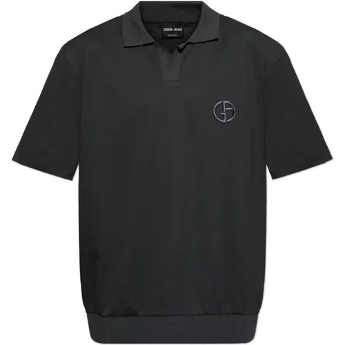 Polo mit Logo Giorgio Armani - Giorgio Armani - Modalova