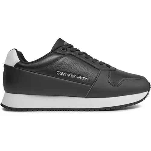 Mixed Leather Sneakers , male, Sizes: 11 UK, 10 UK - Calvin Klein - Modalova