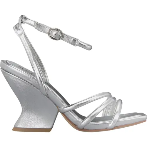 Curved Heeled Bracelet Sandal , female, Sizes: 7 UK, 3 UK, 4 UK, 8 UK, 5 UK, 6 UK - Alma en Pena - Modalova