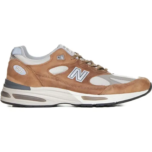 Braune Sneakers 991vl Stil , Herren, Größe: 42 EU - New Balance - Modalova