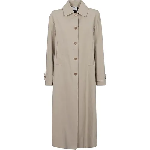 Long Overcoat with Shirt Collar , female, Sizes: XS, S - Aspesi - Modalova