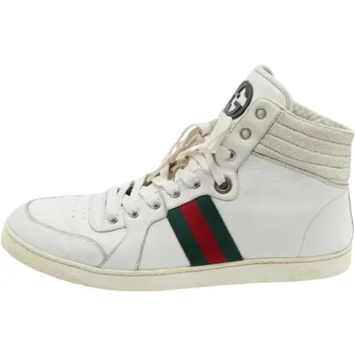 Pre-owned Leather sneakers , female, Sizes: 11 1/2 UK - Gucci Vintage - Modalova