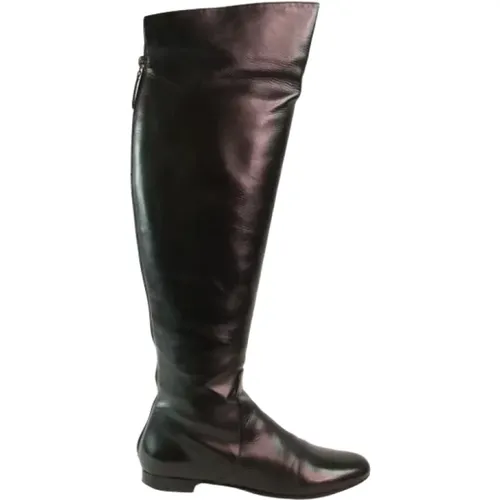 Pre-owned Leather boots , female, Sizes: 6 UK - Valentino Vintage - Modalova