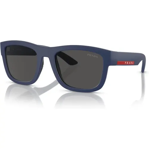 Linea Rossa Sonnenbrille Blau/Dunkelgrau,Sunglasses - Prada - Modalova