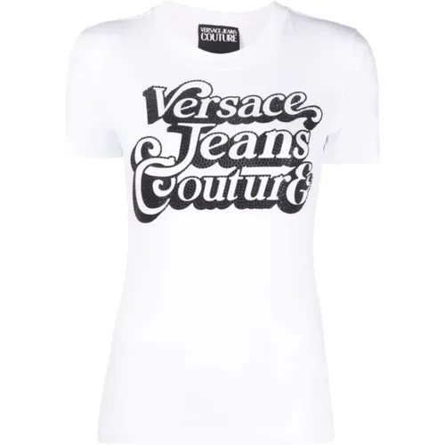 T-Shirt , female, Sizes: M, S - Versace Jeans Couture - Modalova