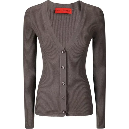 V-Shaped Ribbed Cardigan , female, Sizes: XS - Wild Cashmere - Modalova