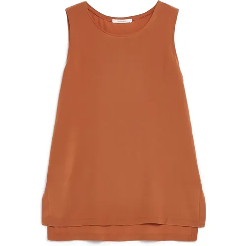 Seiden Crepe de Chine Tank Top , Damen, Größe: M - MALIPARMI - Modalova