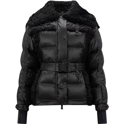 Women's Biollay Jacket with Shearling Trims , female, Sizes: M, L, S - Moncler - Modalova