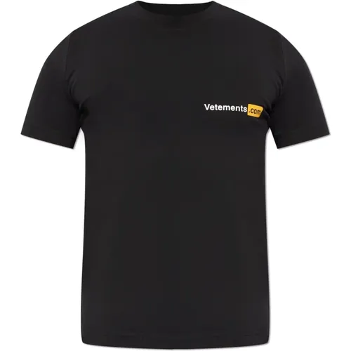 Bedrucktes T-Shirt , Herren, Größe: L - Vetements - Modalova