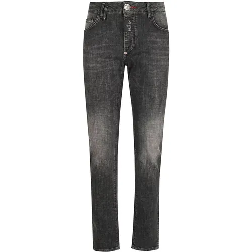 Graue Jeans Aw24 Eleganter Stil , Herren, Größe: W32 - Philipp Plein - Modalova