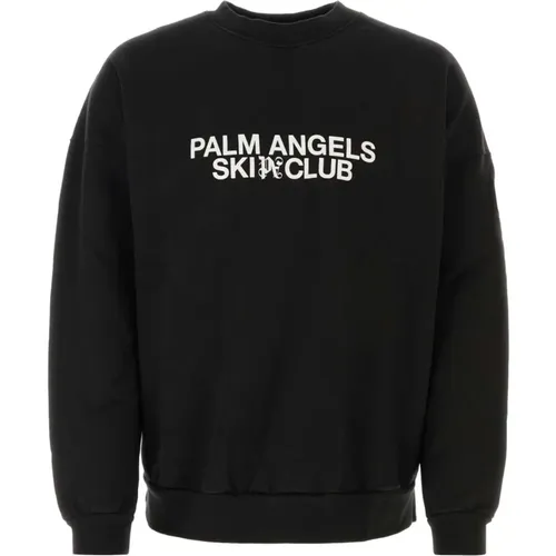 Schwarzer Oversize Sweatshirt , Herren, Größe: S - Palm Angels - Modalova