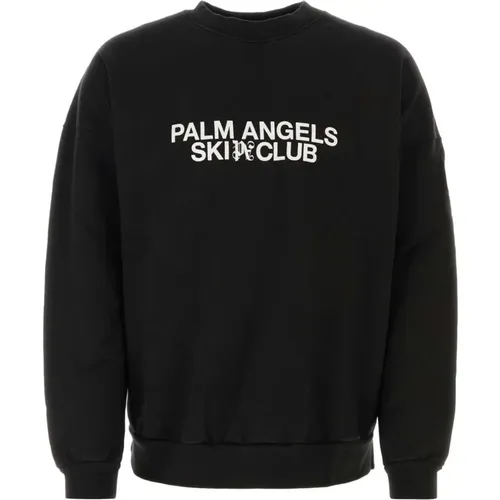 Schwarzer Oversize Sweatshirt - Palm Angels - Modalova
